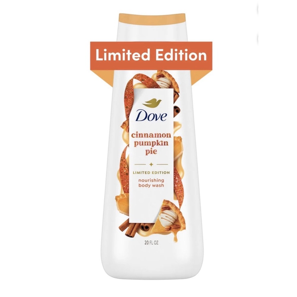 Dove Holiday Treats Body Wash Cinnamon Pumpkin Pie LIMITED EDITION 20‎ fl oz, 1